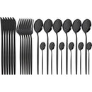 Axyaa 24pcs Stainless Steel Cutlery Set Fork Teaspoon Knife Silverware Flatware