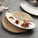 Axyaa White Porcelain Plate - Ceramic Sushi Dessert Snack Dim Sum Molecular Cuisine Plate