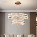 Axyaa Modern Crystal Chandelier LED Ceiling Lamp for Living Room Indoor Lighting