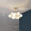 Axyaa Glass LED Designer Chandelier for Living, Dining, and Bedroom - Modern Room Decoration Lighting