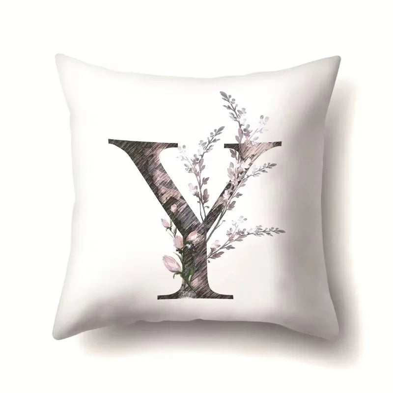 Axyaa Alphabet Cushion Cover - Kids Room Decor Throw Pillow Case