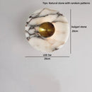 Axyaa Round Stone Shade LED Wall Lamp for Luxurious Living Room