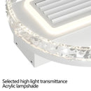 Axyaa 19.7Crystal LED Ceiling Fan with Light Chandelier, Dimmable, Remote Control