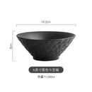 Axyaa Stone Pattern Ceramic Pasta Soup Salad Dessert Bowl Tableware Collection