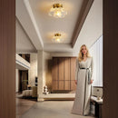 Axyaa Personality Flower Style LED Ceiling Light for Living Dining Bedroom