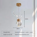 Axyaa Crystal Antler Mini Pendant Light for Bedroom Decor Lighting