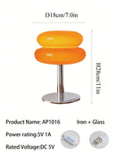 Axyaa Modern LED Stained Glass Mushroom Desk Lamp