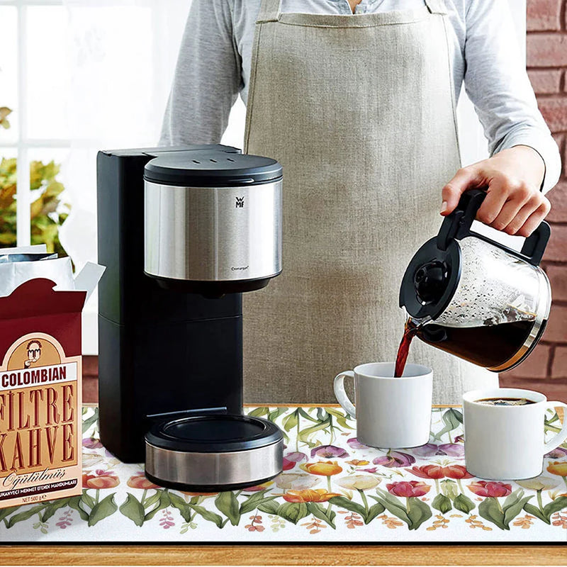 Axyaa Square Anti-slip Absorbing Dry Mat for Dishes and Cups