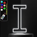 Axyaa Neon Letter Light Sign A-Z Alphabet with Color-Changing Illuminated Lights