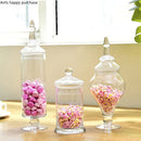 Axya Clear Glass Candy Jar Wedding Display Decorative Storage Bottle