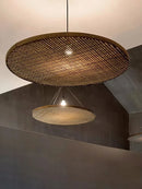 Axyaa Bamboo Handmade Pendant Light - Retro Wabi Sabi Style for Restaurant, Hotel, Tea Room