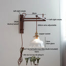 Axyaa Wooden LED Wall Lamp Clear Glass Gold Socket Modern Stair Light