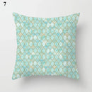 Axyaa Mint Green Blue Geometric Cushion Cover Modern Home Decor