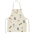 Axyaa Cute Bunny Carrot Apron with Daisies for Home Cooking and Baking