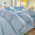 Axyaa Pink Bedding Sets 4pcs with Sheet Duvet Cover Pillowcases Twin Size