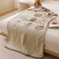 Axyaa Cotton Gauze Bath Towel Shawl & Travel Blanket 80x160cm