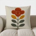 Axyaa Vibrant Floral Pattern Throw Pillow Cover for Sofa, Bedroom, Car