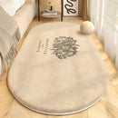 Axyaa Cream French Style Oval Carpet for Master Bedroom Luxury Decor