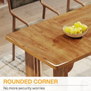 Axyaa 71" Modern Dining Table for 6-8, Wood Pedestal Base Kitchen Table