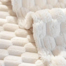 Axyaa Rabbit Fur Sofa Cover: Winter Plush Slipcover for Luxe Living Room Decor