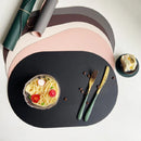 Axyaa Black Faux Leather Placemats: Reversible, Waterproof & Heat-Resistant