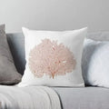 Axyaa Red Fan Coral Print Throw Pillow Cover for Anime Office and Home Decor