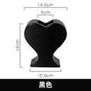 Axyaa Heart-shaped Pink Hearts Ceramic Vase: Home Decoration Flower Arrangement Ornaments