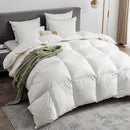 Axyaa Feather & Down Comforter, Organic Duvet Insert, All Season Warm