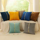 Axyaa Flannel & Dutch Velvet Pillow Cover Set - 45x45 Home Decor