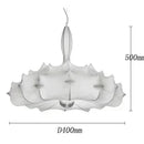 Axyaa Airship Silk Nordic Chandelier for Bedroom, Living Room, Dining Room - LED