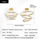 Axyaa Crystal LED Pendant Lights: Dimmable Luxury Chandelier for Home & Living Room