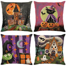 Halloween Cat & Pumpkin Pillow Covers by Axyaa for Sofa, Bedroom, Car