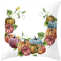 Axyaa Halloween Pumpkin Cushion Cover 18x18 - Farmhouse Throw Pillow for Home Decor