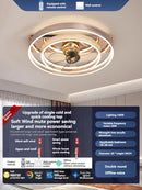 Axyaa Champagne Smart Ceiling Fan LED Light for Bedroom & Dining Room