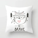 Axyaa Cartoon Animal Cushion Cover 45*45 Sofa Pillowcase Decorative Throw Pillow