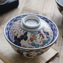 Axya Japanese Ceramic Soup Bowl with Lid, 6 Inch