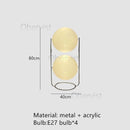 Axyaa Chrome LED Metal Ball Floor Lamp with White Acrylic Shade