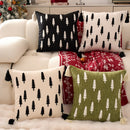 Axyaa Christmas Tree Embroidered Cushion Cover - Festive Home Decor