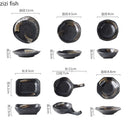 Axyaa Ceramic Seasoning Dish Retro Sauce Plate Sushi Bowl Molecular Cuisine Tableware