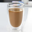 Axyaa Double Wall Glass Cup - Round Style Solid Color Glass Mug