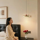 Axyaa Round Glass Pendant Light for Corridor Hallway Bedroom and Foyer