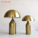 Axya Gold Iron Mushroom Table Lamp for Home Decor and Lighting
