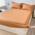 Axyaa 100% Cotton Fitted Sheet & Pillowcase Set, White, 180x200, 3Pcs