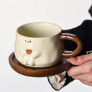 Axyaa Butterfly Ceramic Coffee Cup Tea Mug Camellia Flower Home Breakfast Gift