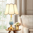 Axyaa Brass Ceramic Table Lamp Modern Luxury Decor for Home Living Room