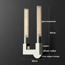 Axyaa Copper LED Wall Light with Glass Shade for Bedroom, Stair, and Mirror