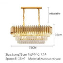 Axyaa Modern Crystal Ceiling Chandelier LED Pendant Lamp for Home Decor Lighting