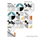 Axyaa Geometric Nordic Kitchen Bathroom Wall Stickers - Oil Proof Waterproof Backsplash Tiles