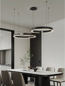 Axyaa LED Round Ring Chandelier for Dining Room, Living Room, and Bedroom