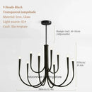 Axyaa French Style Black Golden Iron Chandelier Pendant Lights